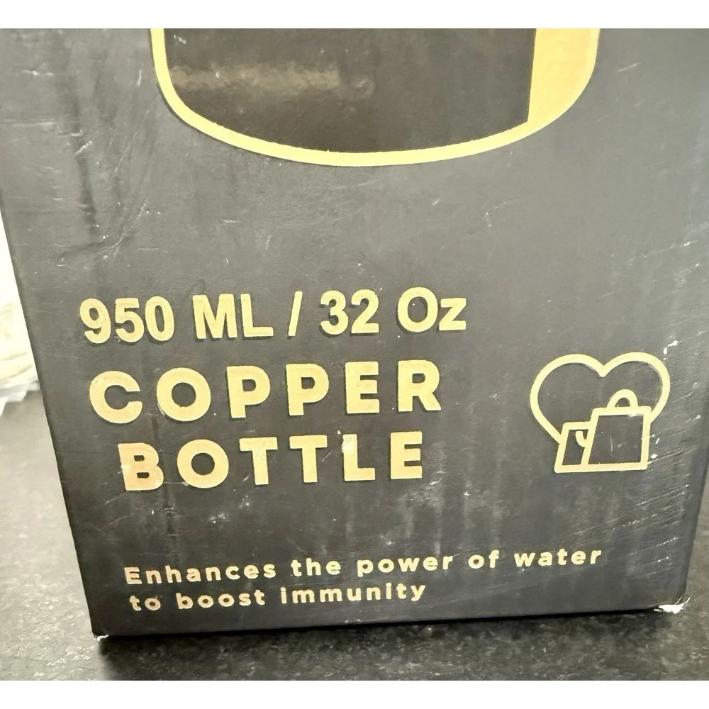 Bold & Divine Premium 32oz Pure Copper Water Bottle for Drinking Never Opened